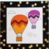 Colouring book back cover black border with gold dots